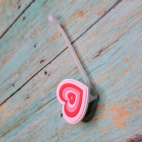 Valentine Heart Straw Topper - Picture 2 of 5